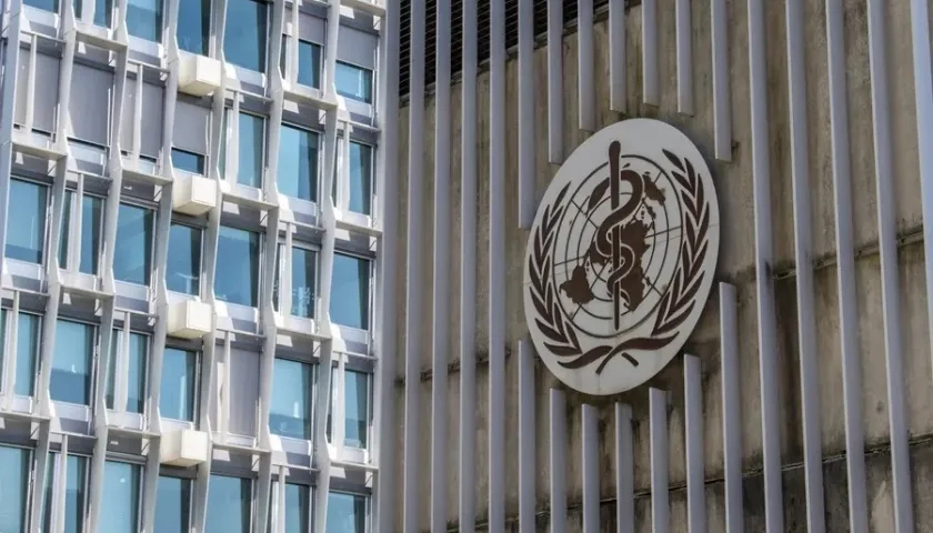 Fachada de la Organización Mundial de la Salud.
