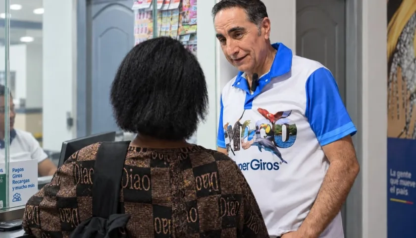 Edgar Páez, presidente de SuperGiros, en el departamento del Chocó. 