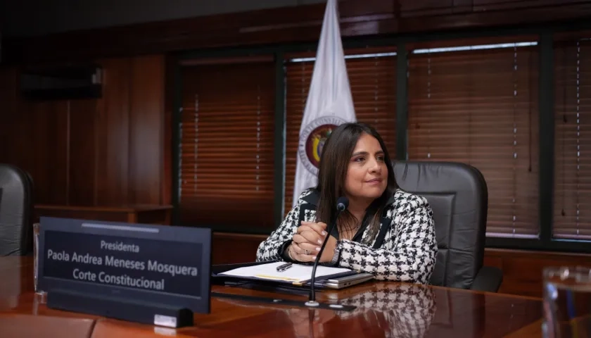 Paola Andrea Meneses, presidente de la Corte Constitucional.