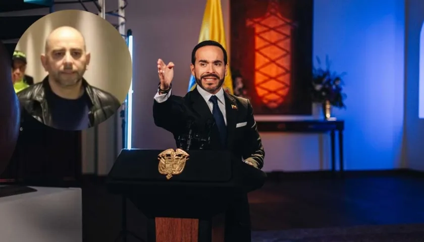 Fredy Castillo Carrillo, alias ‘Pinocho’, y el Presidente Abelardo De La Espriella.