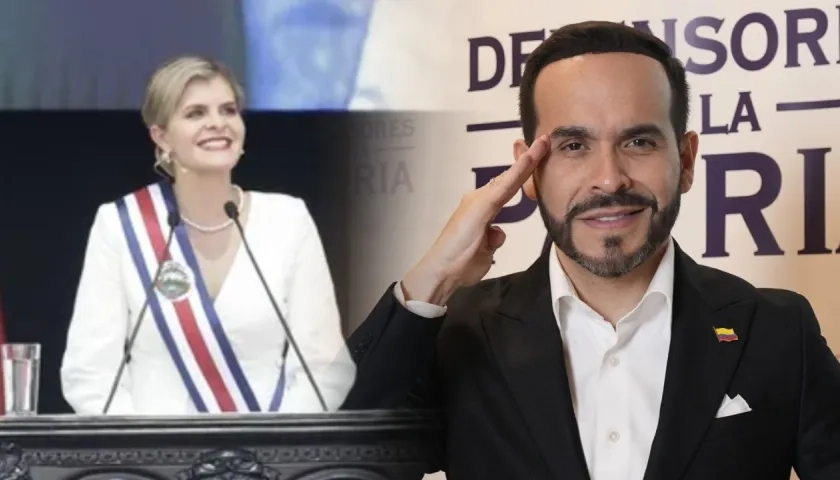 Presidenta de Costa Rica, Laura Fernández y Abelardo De La Espriella. 