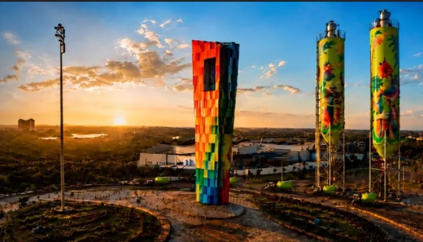 Render de los dos silos de la Planta Norte de Argos que serán intervenidos.