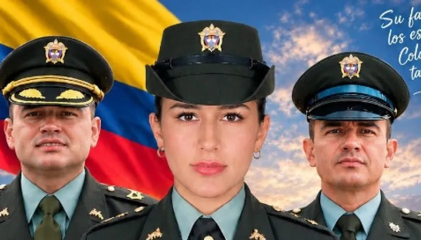Mayor Fredy Alexis Russi González y los patrulleros Erica Tatiana Monroy Hurtado, Edison Yesid Medina Traslaviña. 