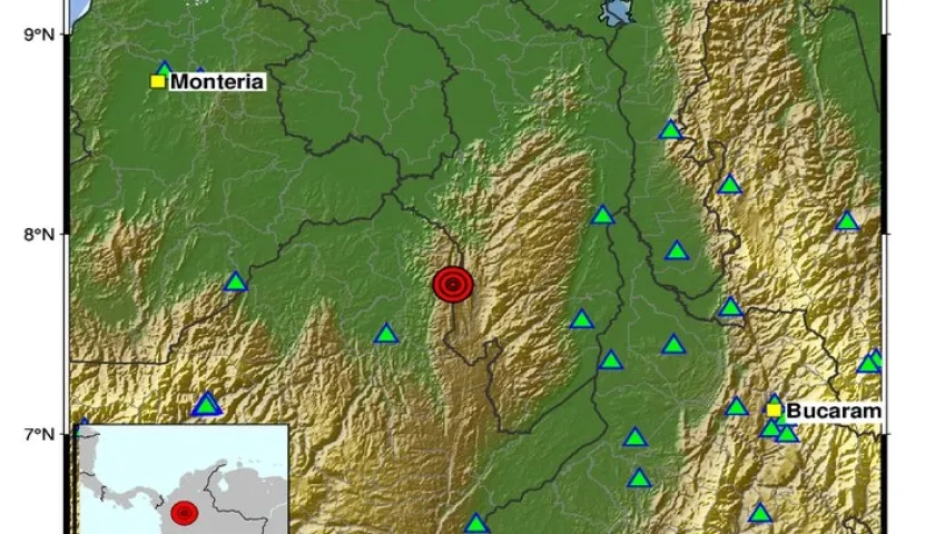 Sismo en Montecristo, Bolívar