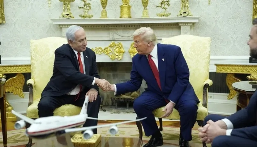 El presidente de Estados Unidos, Donald Trump, y el primer ministro de Israel, Benjamin Netanyahu.