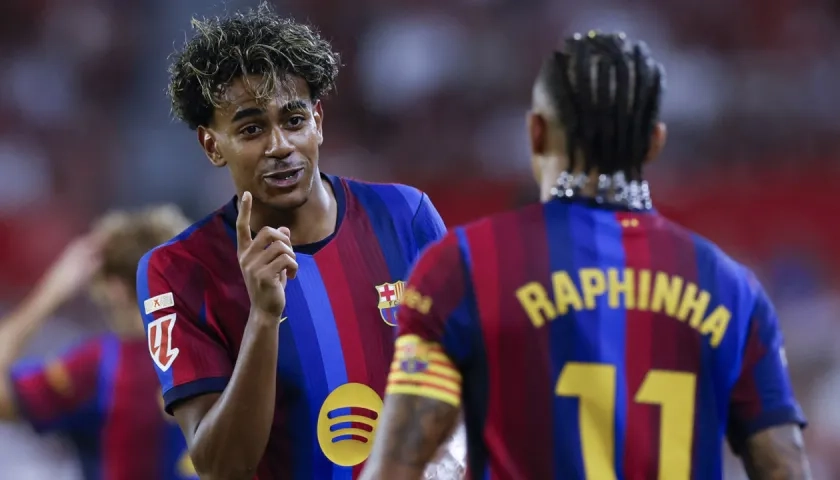 Lamine Yamal y Raphinha.