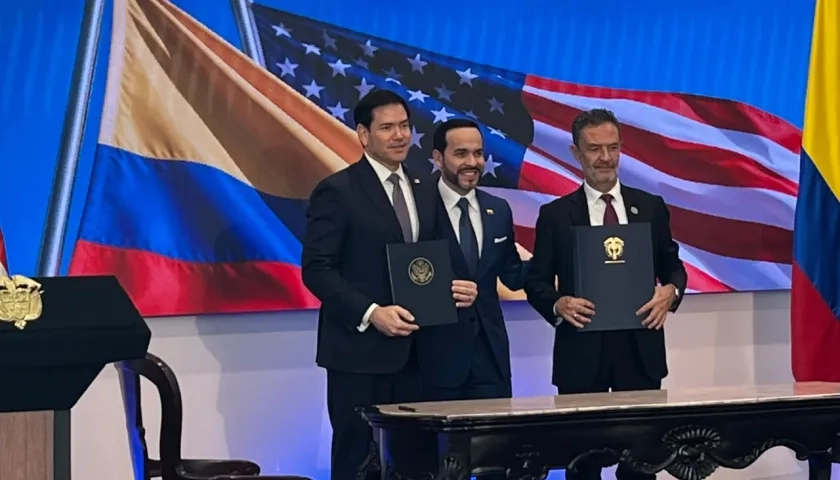 De Izq. a Der.: Marco Rubio, Abelardo De La Espriella y Omar Bula. 