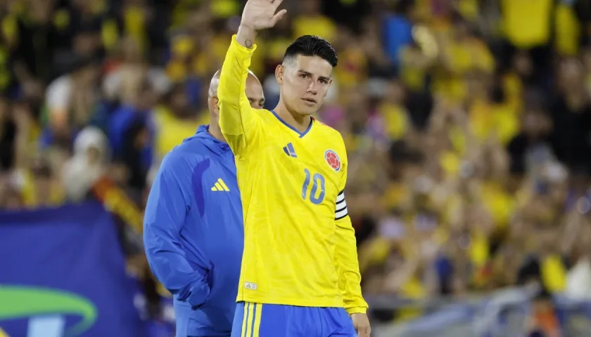 James Rodríguez con la Selección Colombia en el pasado Mundial. 