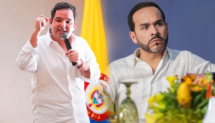 (De Izq. a Der.) Senador Carlos Meisel y el Presidente Abelardo De La Espriella. 
