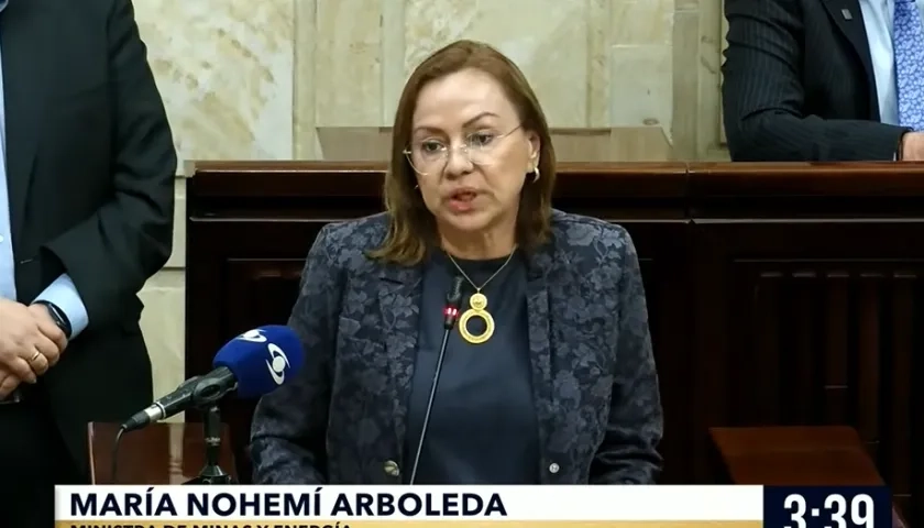 María Nohemí Arboleda, ministra de Minas y Energía.
