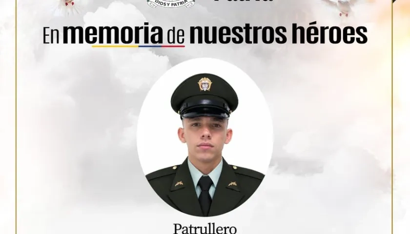 Patrullero de la Policía Ader Durán Solórzano Martínez.
