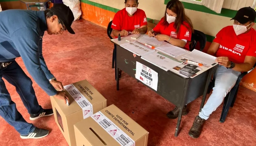 Votación de caficultores.