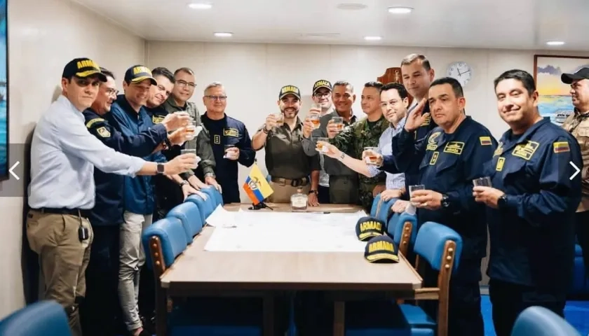 Foto del brindis.