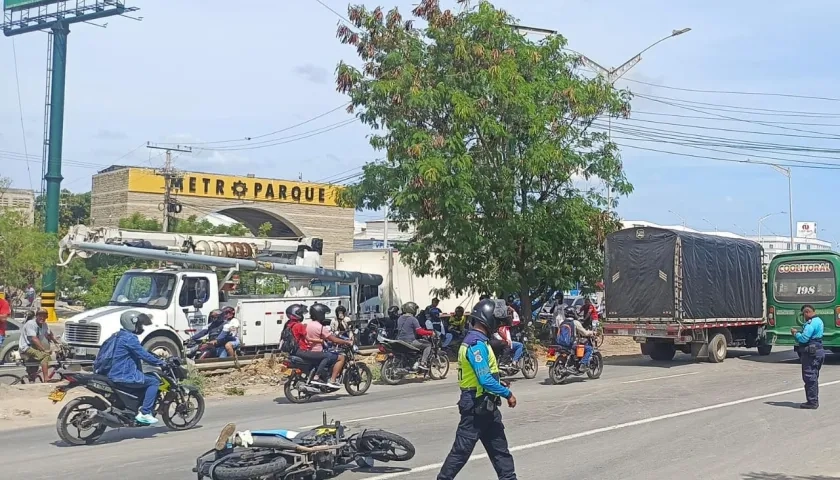 Accidente de tránsito en Barranquilla. 