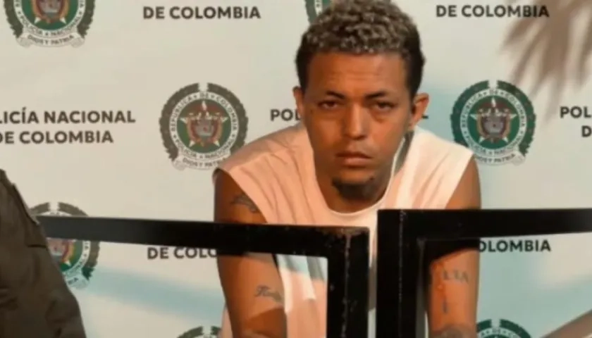 Aldair Contreras Echeverría, alias ‘Keko’, capturado por la Policía. 