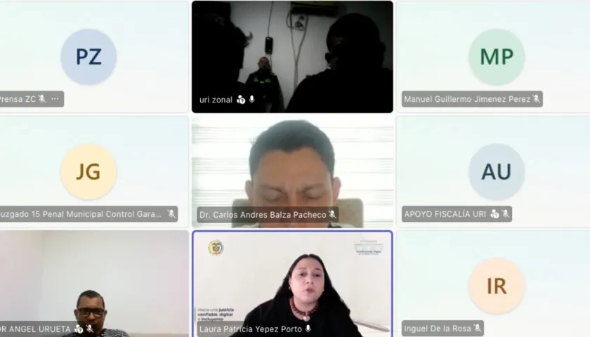 Aspecto de la audiencia de este domingo contra los dos capturados. 