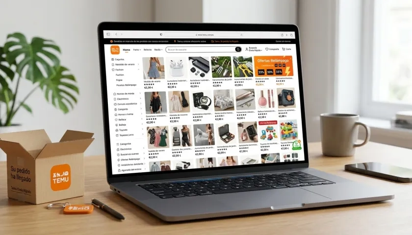 Las compras virtuales por Temu han crecido en Colombia. 