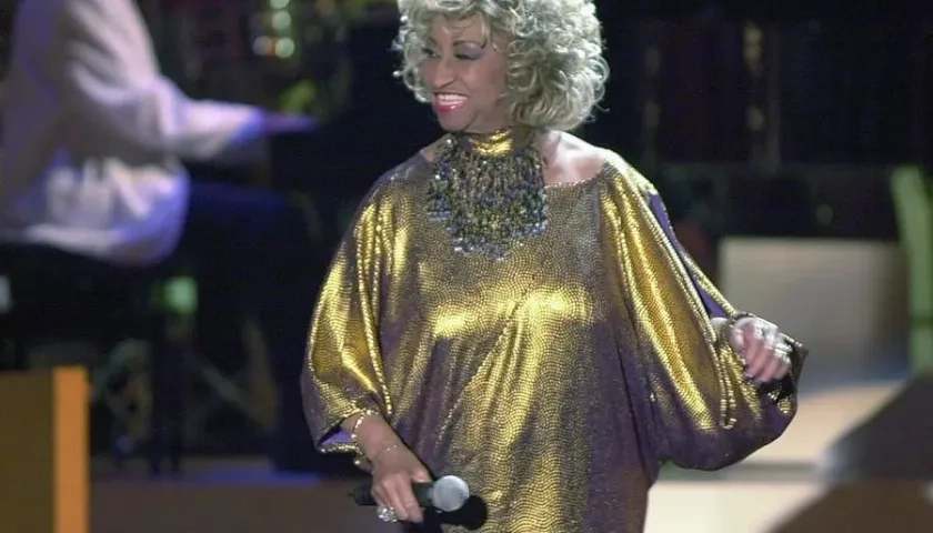 La cantante cubana Celia Cruz.