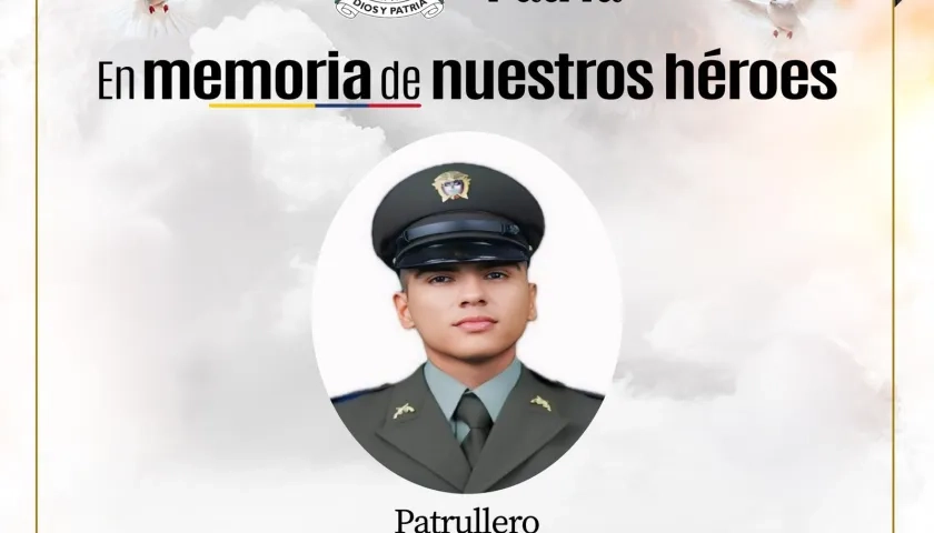El patrullero Diego Andrés Sanabria Romero.
