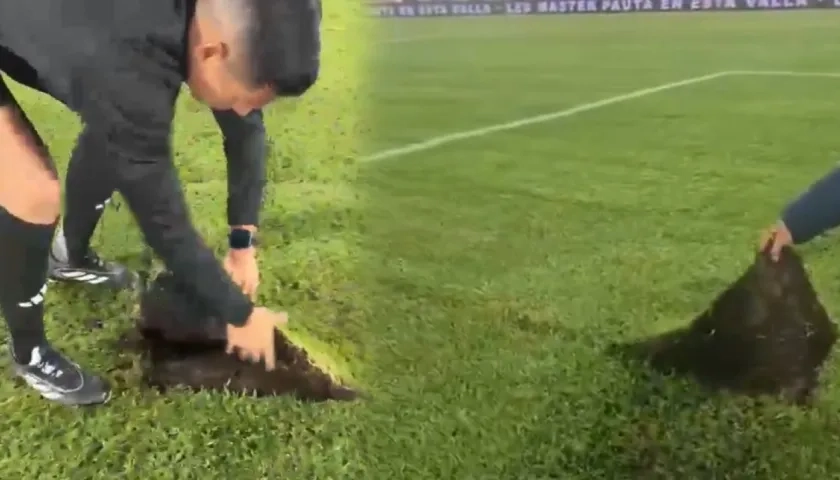 Así se encontraba la cancha.