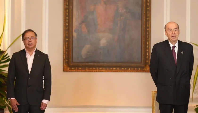El expresidente Petro y Álvaro Leyva Durán.