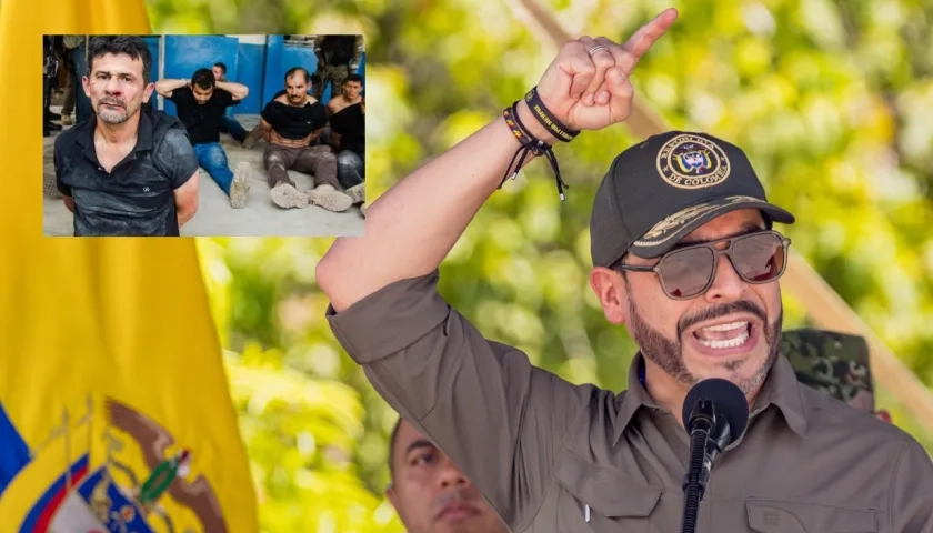 Algunos de los mercenarios implicados en el magnicidio y Abelardo De La Espriella, Presidente de Colombia. 