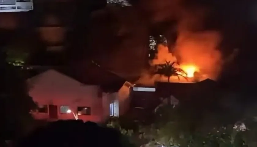 Incendio en el barrio El Prado. 
