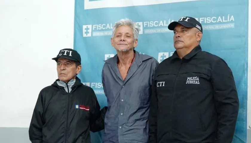 Juan Fernando Álvarez Torres en la URI de la Fiscalía, en Barranquilla.