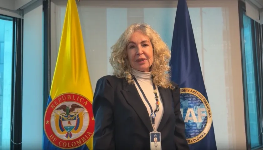 La directora de la Unidad de Información y Análisis Financiero, Martha Luz Reyes Ferro.