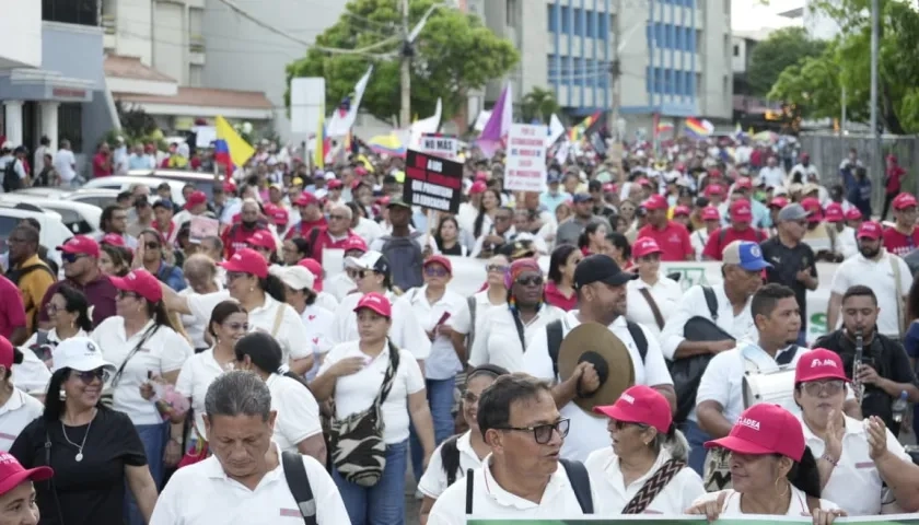 Marcha en Barranquilla contra el Gobierno de Abelardo De La Espriella