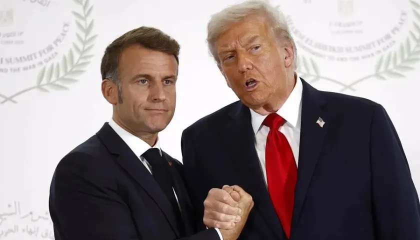Emmanuel Macron y Donald Trump.