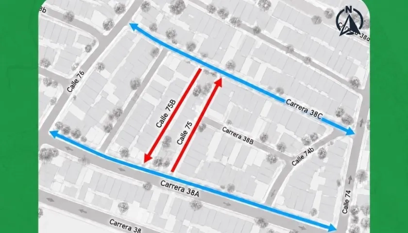 Los cambios viales en el barrio Betania de Barranquilla. 