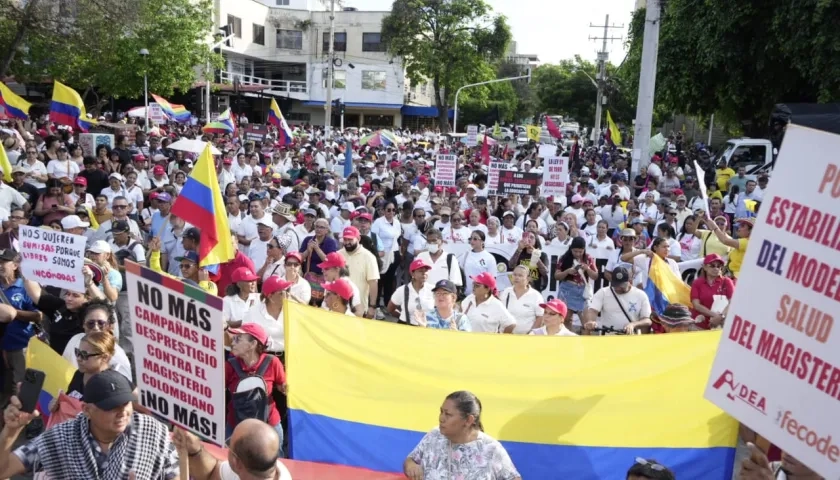 Marcha en Barranquilla contra el Gobierno de Abelardo De La Espriella