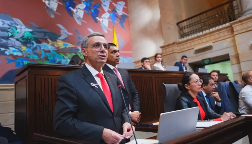 El Ministro de Hacienda, Miguel Gómez Martínez.