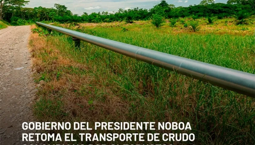Oleoducto en Ecuador.