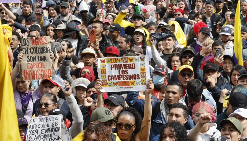 Protesta en Colombia.