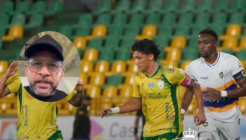 El accionista Antonio Díaz y el Fredy Montero, delantero de Real Cartagena. 