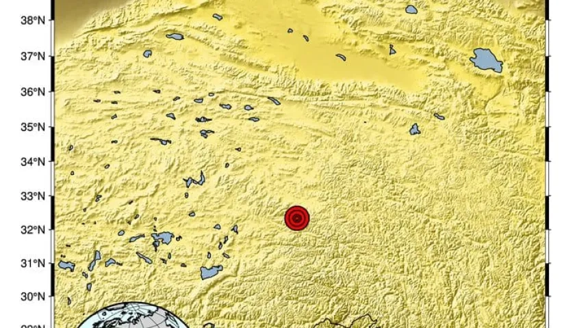 Epicentro del terremoto. 