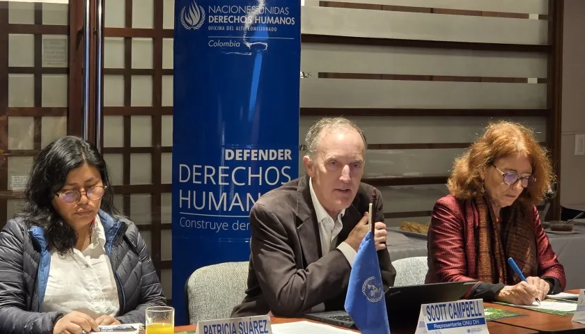 El representante de la oficina de la ONU para los Derechos Humanos en Colombia, Scott Campbell.