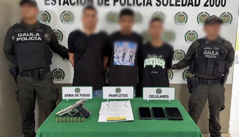 Las capturas fueron realizadas por el Gaula de la Policía. 