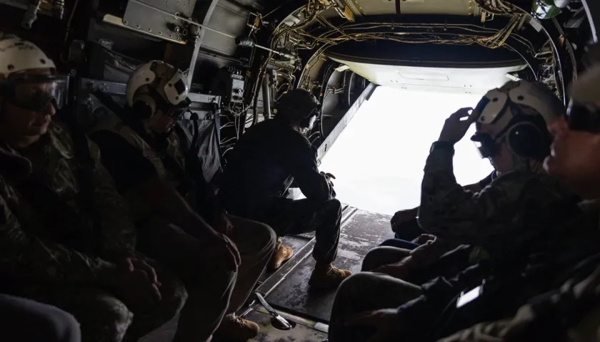 Tropas del Ejército de los Estados Unidos en un ejercicio militar