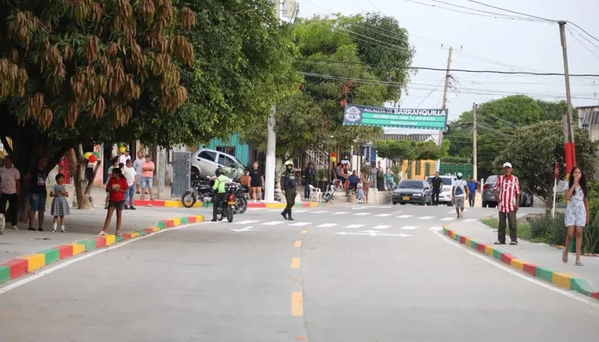 Vías pavimentadas por la Alcaldía. 