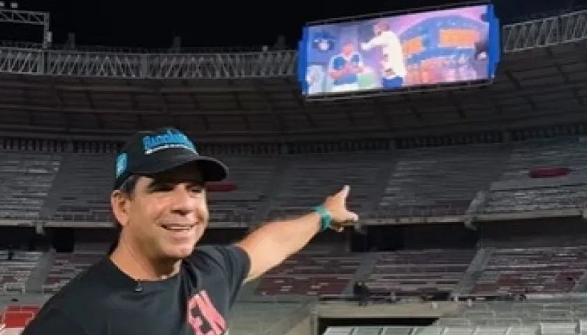 Alejandro Char en el Estadio Metropolitano.
