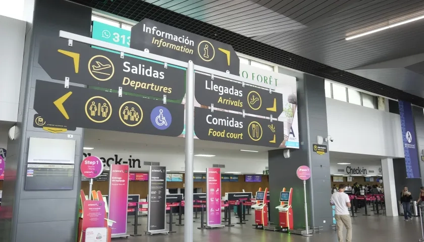 Zona del Check-in del Aeropuerto Internacional Ernesto Cortissoz de Barranquilla. 