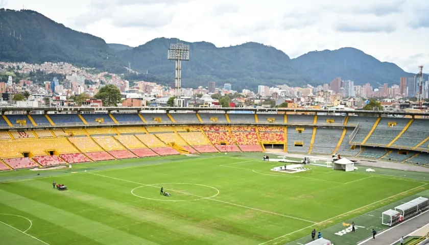 Vista general del estadio Nemesio Camacho El Campín de Bogotá. 