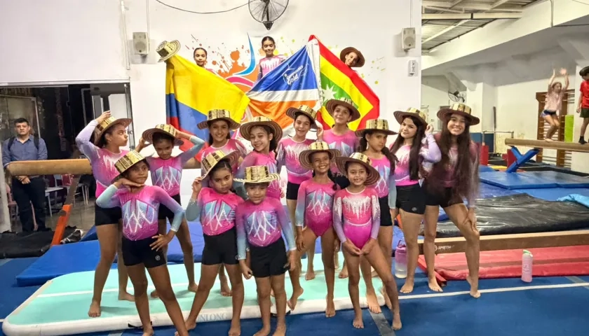 Integrantes del club Gymnastics Gold Barranquilla.