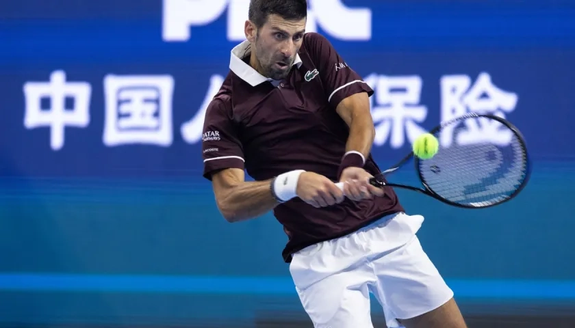 Novak Djokovic durante su partido contra Daniil Medvedev. 
