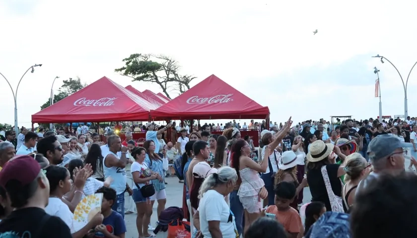 Visitantes de Puerto Colombia durante la semana de receso escolar.