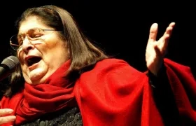 La cantautora Mercedes Sosa.