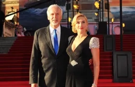 James Cameron y Kate Winslet.